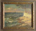 Oil on canvas coastal scene