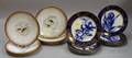 Six Limoges Transfer Decorated Fish Plates and Ten Royal Doulton Javanese Cobalt Blue Plates