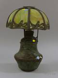 ThreePiece Bradley  Hubbard Patinated Lamp