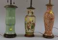 Three Asian Pottery Lamps