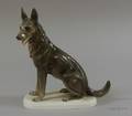 German Porcelain Figure of a German Shepherd