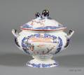 English Earthenware Indian Scroll Pattern Soup Tureen