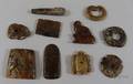 Ten Assorted Carved Hardstone Pendants and Other Items