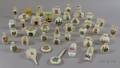 Collection of Approximately Thirtynine Pieces of Small British Porcelain Souvenir Crest Ware