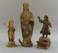 Three Wood Santos Figures