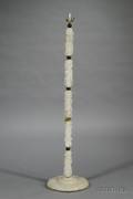 Chinese Export Art Deco Carved Soapstone Floor Lamp