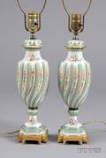 Pair of Sevresstyle Porcelain Lamp Bases