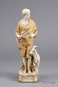 Royal Dux Porcelain Figure of a Boy with a Goat