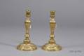 Pair of French Brass Louis XVI Style Candlesticks
