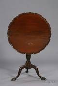 George III Carved Mahogany Tilttop Piecrustedge Tea Table