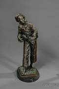 Eutrope Bouret French 18331906 Bronze Figure of Pierrot