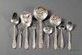 Nine Sterling Repousse Flatware Servers