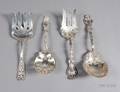 Four Sterling Flatware Serving Pieces