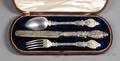 Boxed Victorian Silver ThreePiece Childs Flatware Set