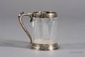 Victorian Silver and Cut Glass Mug