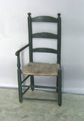 New England ladderback chair with rush seat