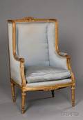 Louis XVI Style Giltwood Bergere