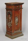 Italian Renaissancestyle Carved Walnut Ecclesiastical Cupboard