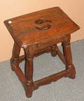 Continental Baroque Walnut Joint Stool