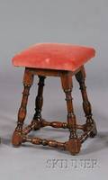 Italian Baroque Walnut Stool