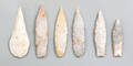 Six prehistoric midwestern flint points