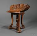 Italian Carved Walnut Grotto Stool