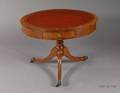 Regency Mahogany and Leathertop Drum Table