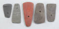 Five midwestern single hole pendants and catlinite