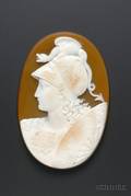 Fine Large Agate Cameo of Athena
