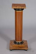 Biedermeier Bronzemounted and PartEbonized Fruitwood and Mahogany Pedestal