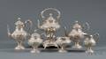 The Loring Andrews Co Sterling SixPiece Repousse Tea and Coffee Service