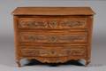 Louis XV Provincial Walnut ThreeDrawer Commode