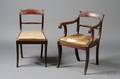Set of Eight Regency Carved Mahogany Dining Chairs