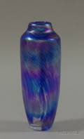 Blue Iridescent Tall Vase