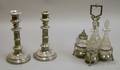 Victorian Medallion Pattern Silver Plated Cruet Set