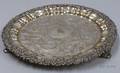 Silver Plated Footed Tray with Medallion Crest