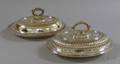 Two Silver Plate Convertible Covered Entree Dishes