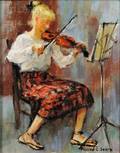 Mildred C Jones American 18991991 Young Violinist