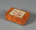 Small Swiss Satinwood Music Box with Petit Point Panel
