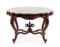Rosewood Table w Portoro Turtle Top 19th C