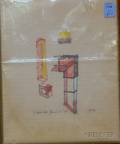 Norman Toynton British 20th Century Untitled Drawing for Wood Frames