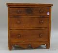 Country Miniature Pine ThreeDrawer Chest