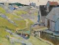 Walter Farndon American 18761964 The Fishing ShacksPossibly a Nova Scotia Landscape