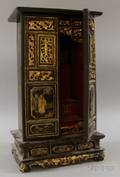 Japanese Gilt Carved Wood Shrine Cabinet