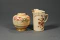 Royal Worcester Gilt and Handpainted Floral Decorated Porcelain Footed Jar with Cover and a Chrysanthemum Deco