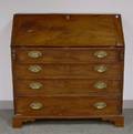 18th Century English Mahogany and Mahogany Veneer Slantlid Desk