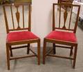 Pair of George III Provincial Elmwood Side Chairs with Upholstered SlipSeats