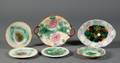Six Majolica Serving Dishes and Plates