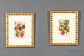 Set of Six Framed Belgian Decorative Chromolithographs of Strawberries