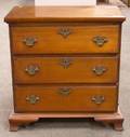 Diminutive Chippendalestyle Pine ThreeDrawer Chest